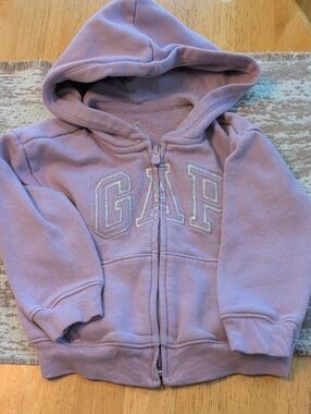 GAP Lavender Full-Zip Hooded Sweatshirt